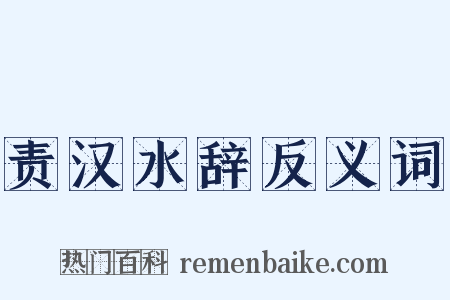 责汉水辞反义词是什么意思的图片